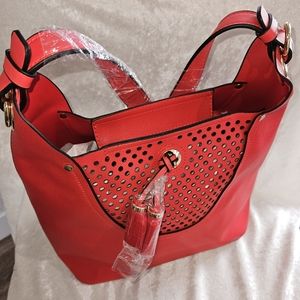 NEW MKF Collection by Mia K. Lynn Farrow Eyelet Cutout Purse